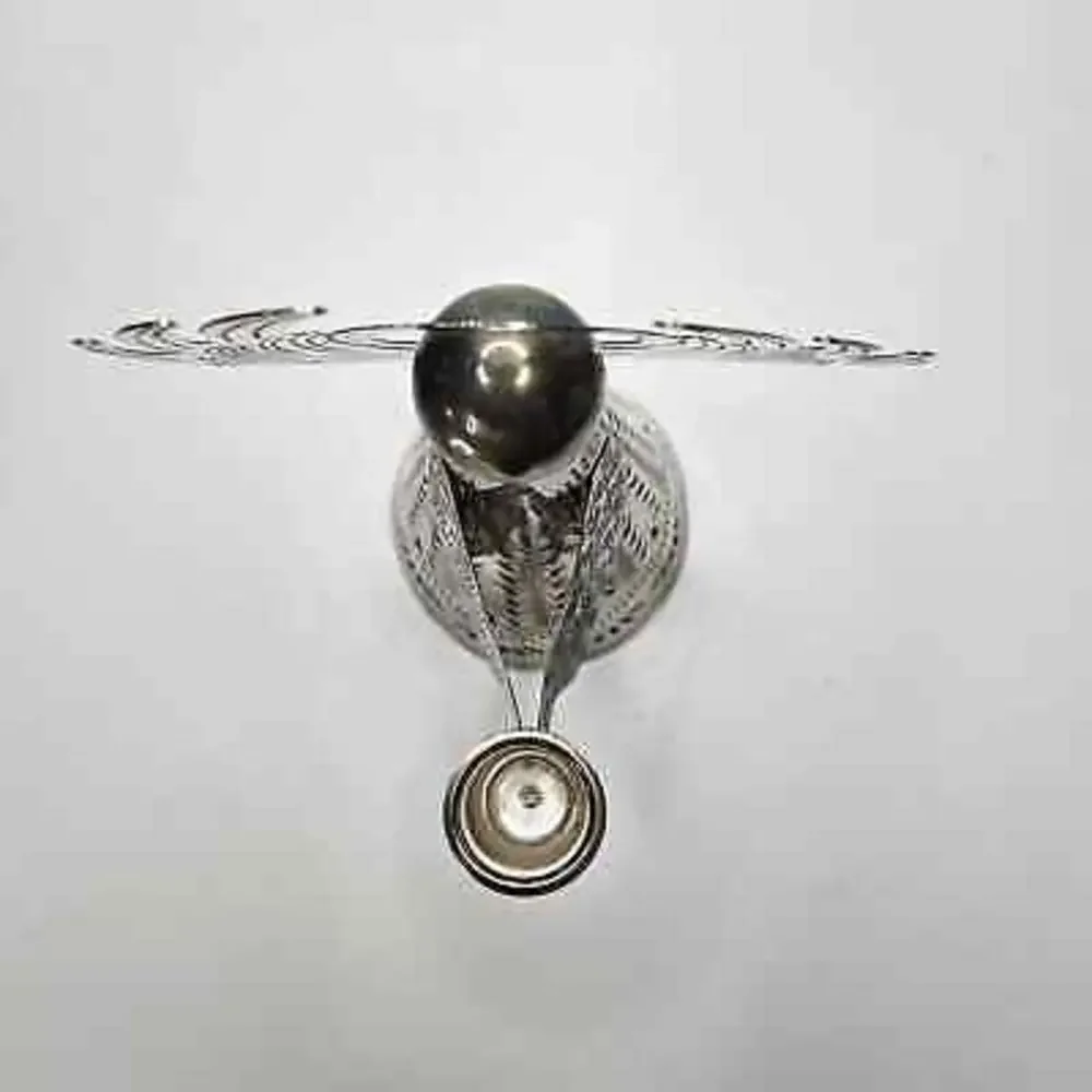 Vintage Metal‎ Angel Candlestick Holder Cutout Perforated Tin Holiday Christmas